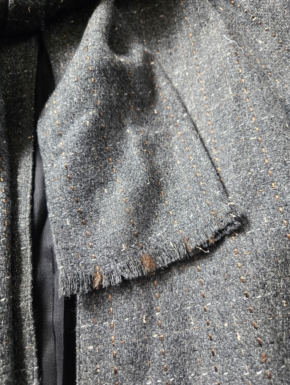 Vintage 1970s/80s College-Town Scarf-Tie Wool Blend Blazer - Picture 4 of 10